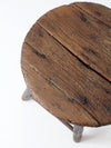 antique primitive wood stool