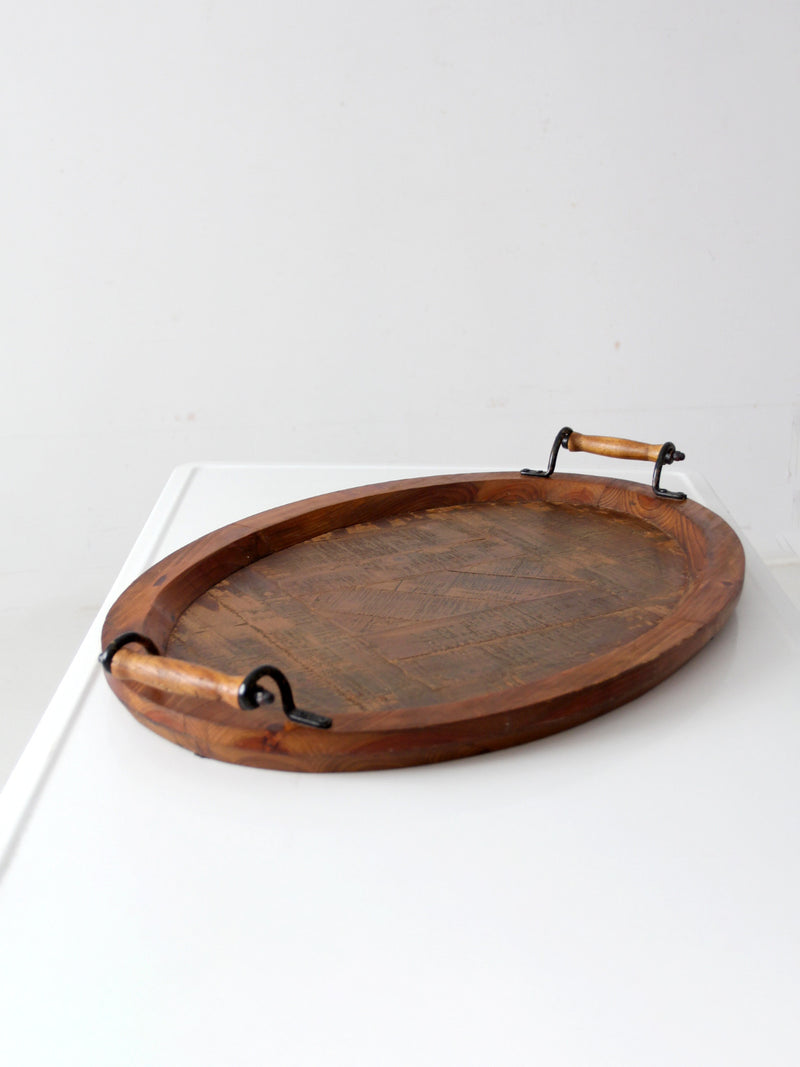 vintage rustic wood tray