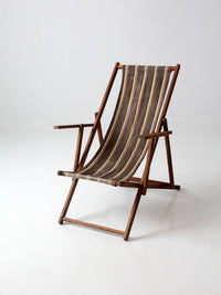 mid century striped deck chair