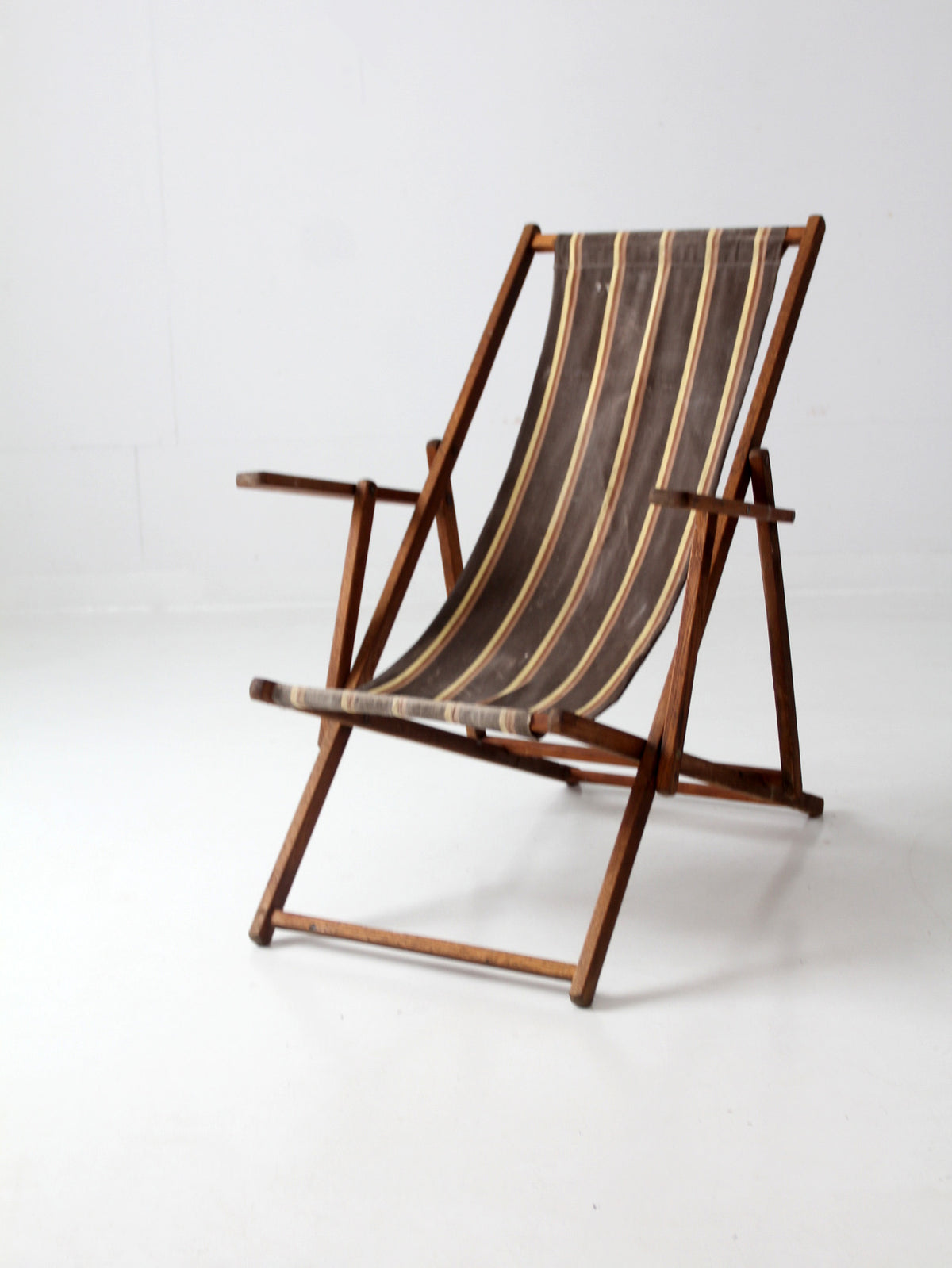 mid century striped deck chair