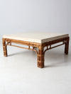 vintage stone and rattan table set