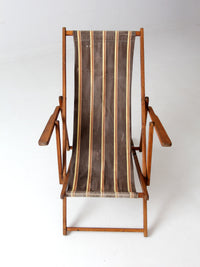 mid century striped deck chair