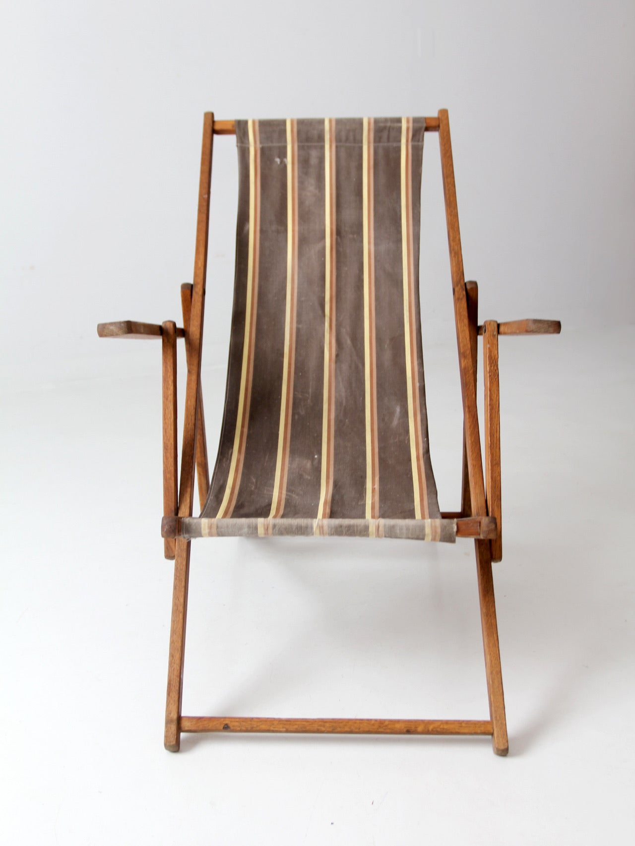 mid century striped deck chair