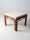 vintage stone and rattan table set