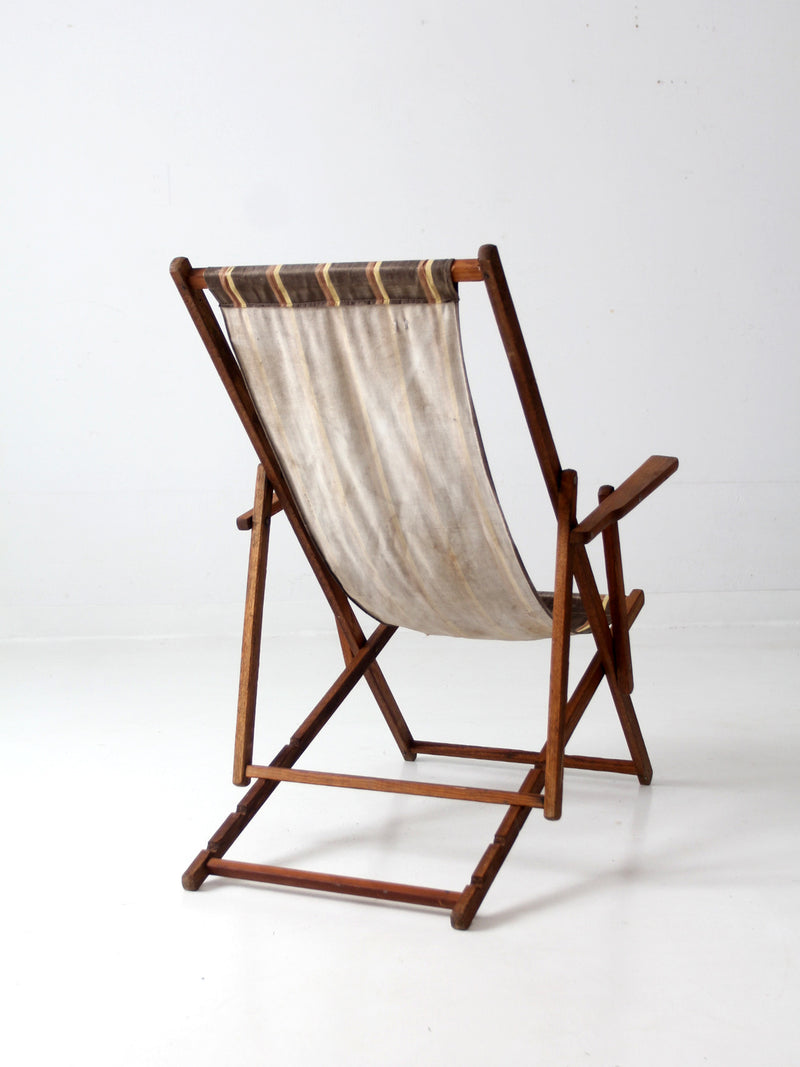 mid century striped deck chair