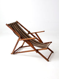 mid century striped deck chair