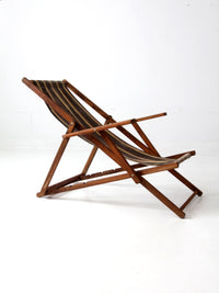 mid century striped deck chair