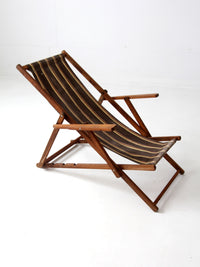 mid century striped deck chair