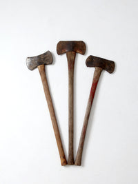 antique axe collection of 3