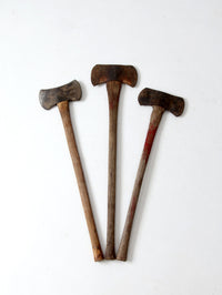 antique axe collection of 3