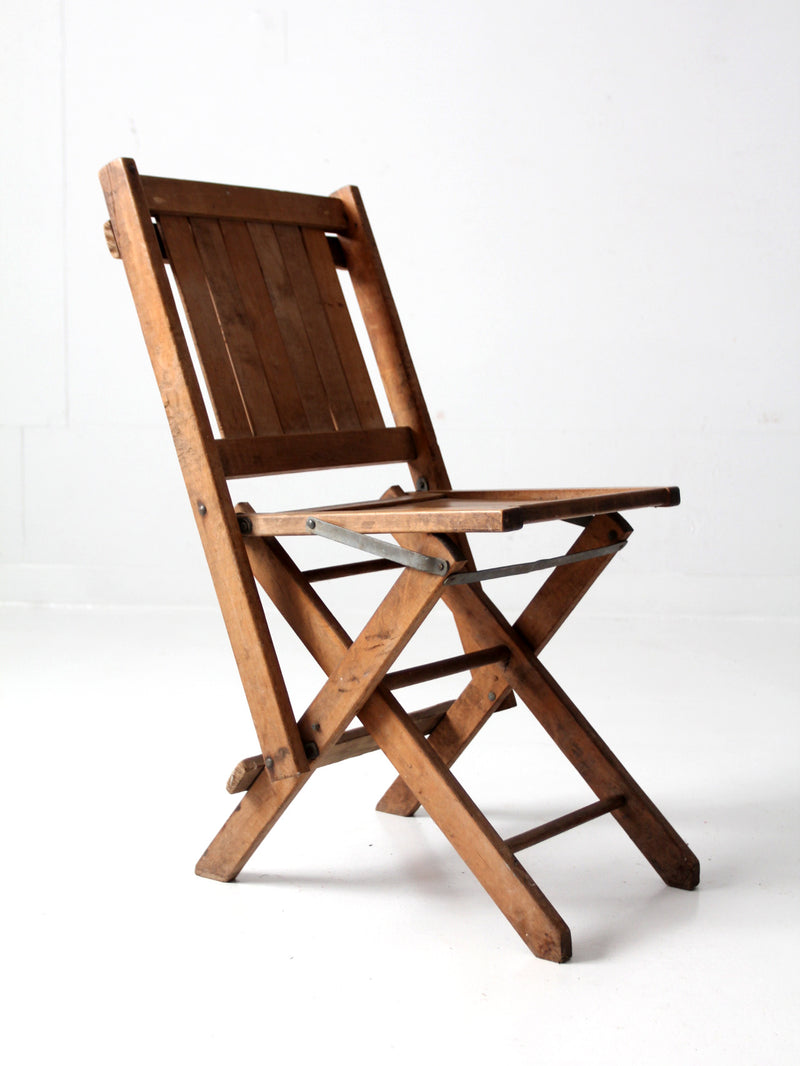 vintage wood folding chair