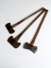 antique axe collection of 3