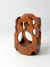 vintage handmade wood umbrella stand