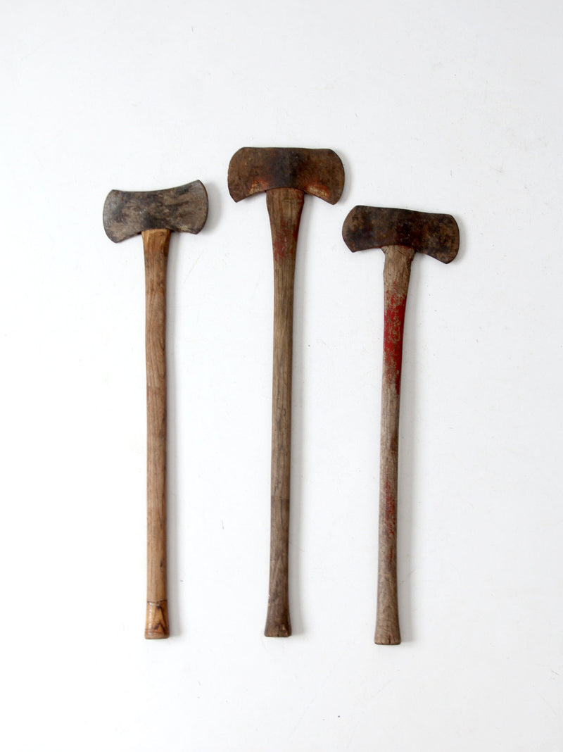 antique axe collection of 3