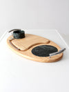 vintage wood and marble cheese board