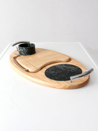 vintage wood and marble cheese board