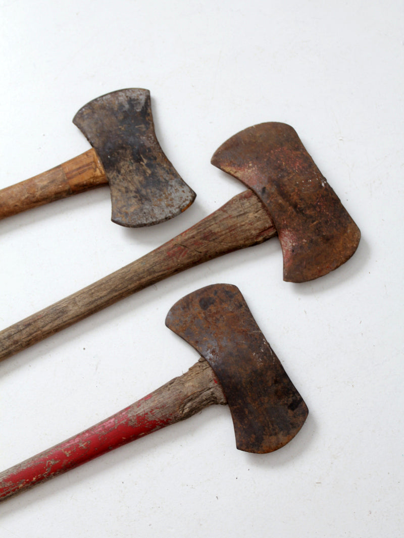 antique axe collection of 3