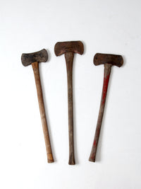 antique axe collection of 3