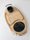 vintage wood and marble cheese board