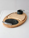 vintage wood and marble cheese board