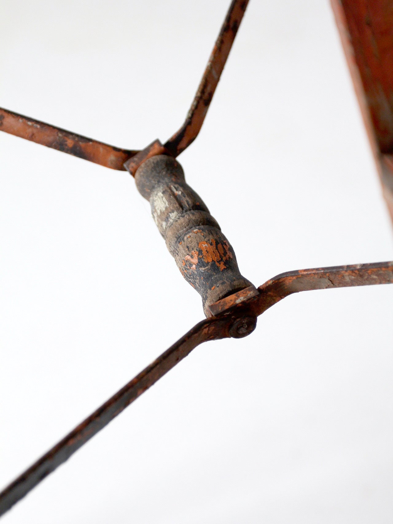 antique painter's wooden folding ladder