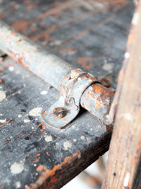 antique painter's wooden folding ladder