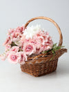 vintage large wicker basket