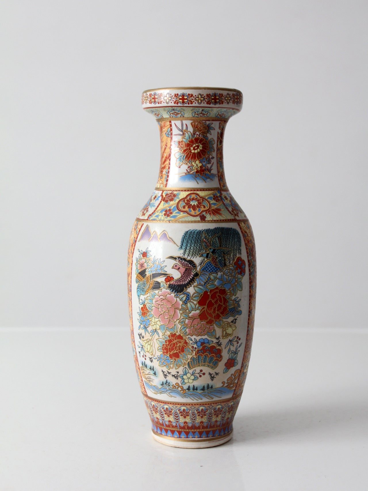 vintage Chinese Famille Rose style porcelain vase