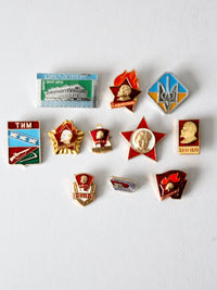 vintage Soviet Russian pins collection