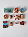 vintage Soviet Russian pins collection