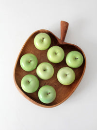 vintage wood apple tray