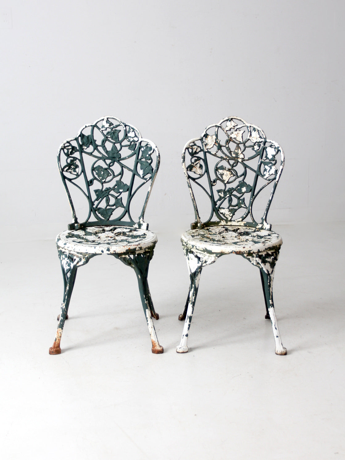 antique iron garden chairs