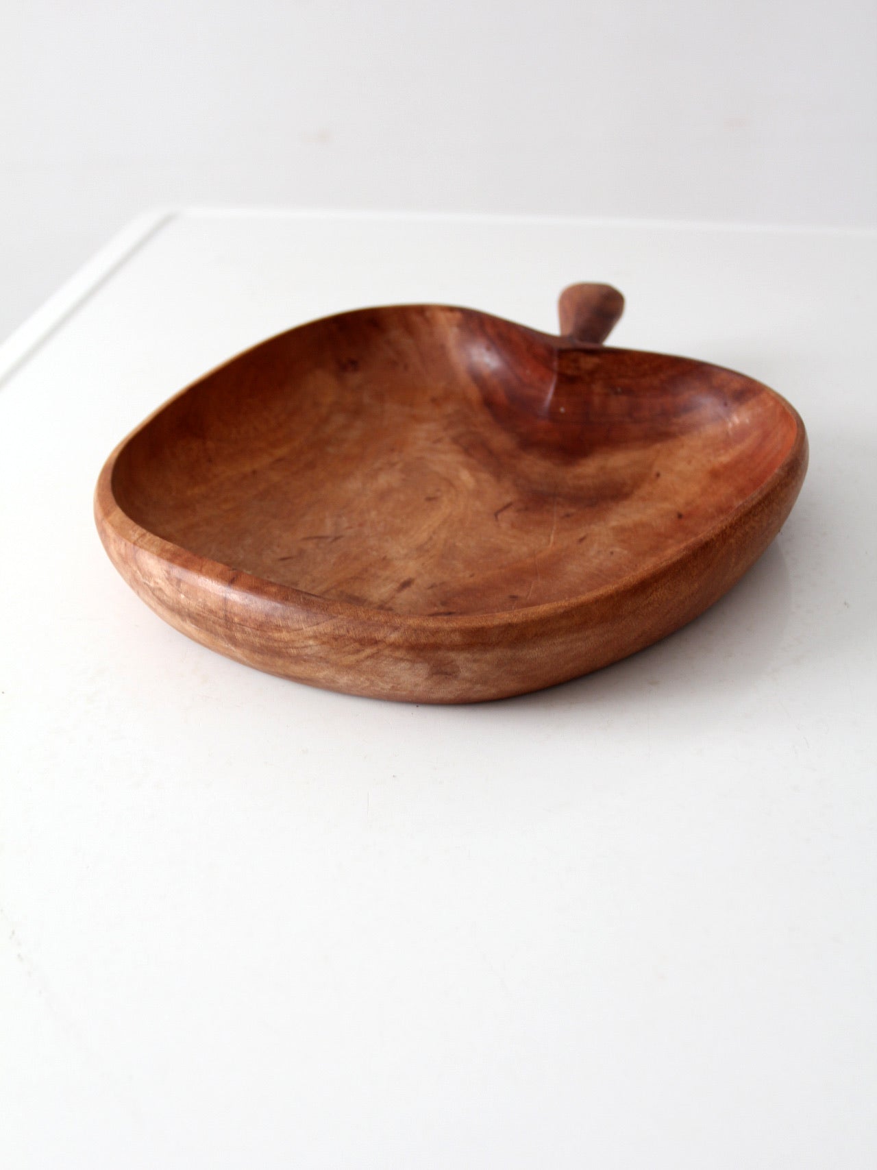 vintage wood apple tray