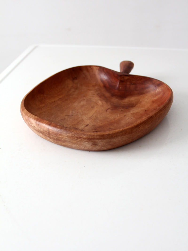 vintage wood apple tray