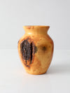 vintage burl wood vase