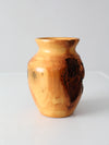 vintage burl wood vase