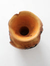 vintage burl wood vase