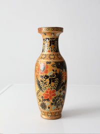 vintage Satsuma style gilt phoenix vase
