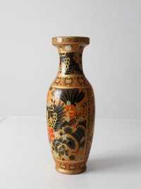 vintage Satsuma style gilt phoenix vase