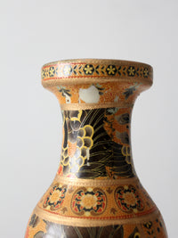 vintage Satsuma style gilt phoenix vase