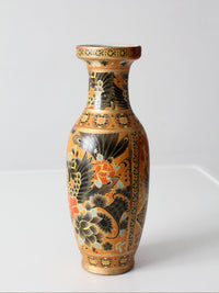 vintage Satsuma style gilt phoenix vase