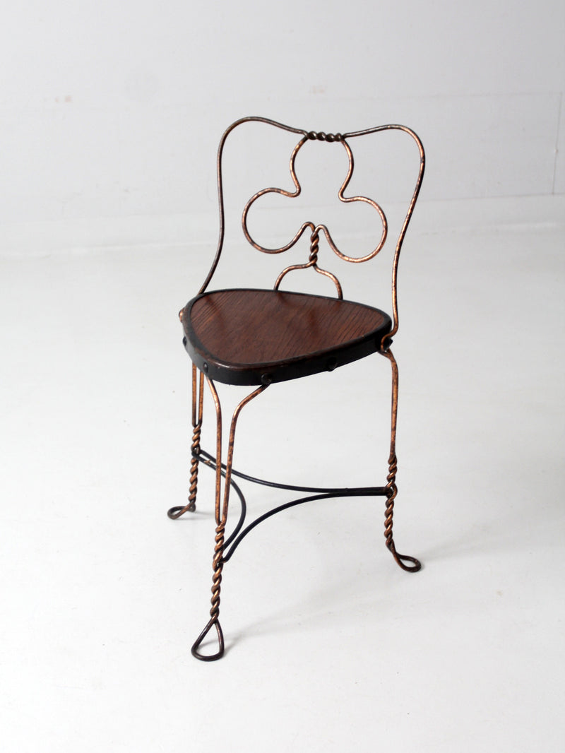 antique wrought iron art nouveau chair