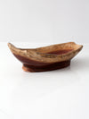 vintage handmade sculptural wood bowl