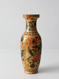 vintage Satsuma style gilt phoenix vase