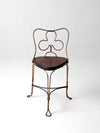 antique wrought iron art nouveau chair