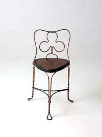 antique wrought iron art nouveau chair