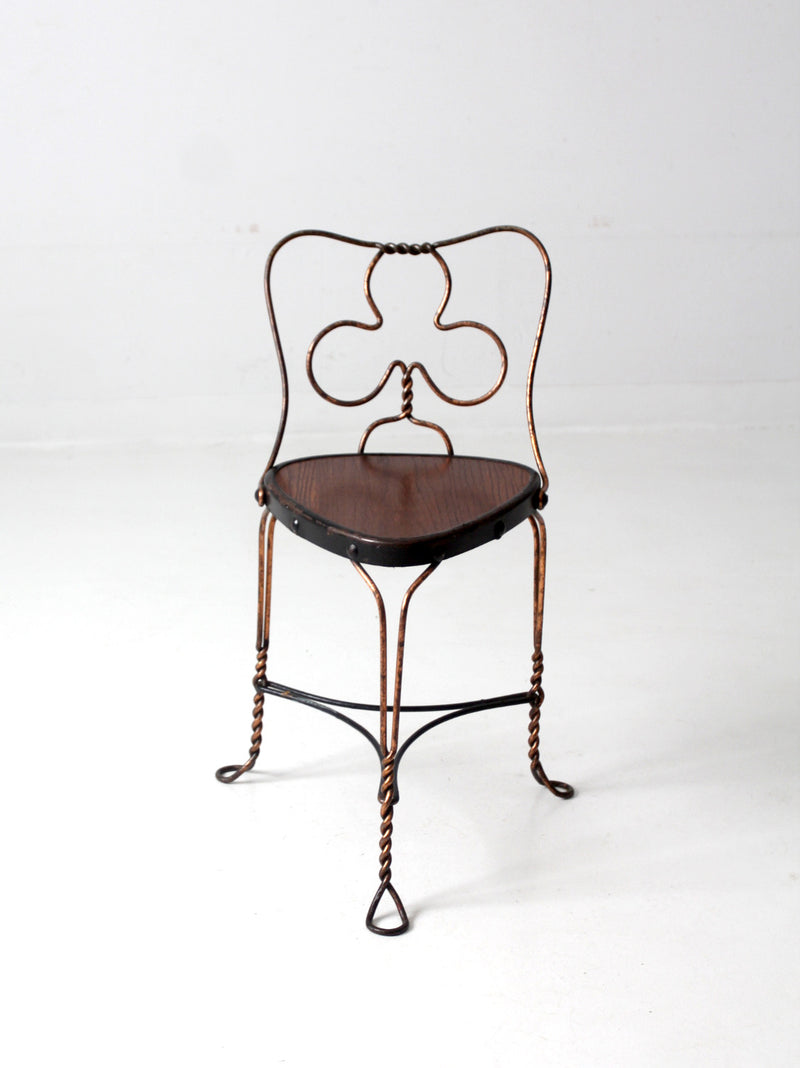 antique wrought iron art nouveau chair