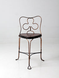 antique wrought iron art nouveau chair