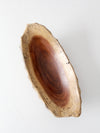 vintage handmade sculptural wood bowl