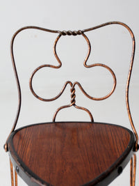 antique wrought iron art nouveau chair